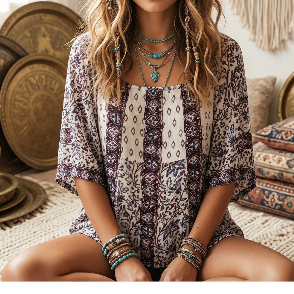 Free People Flutter Sleeve Top size Medium